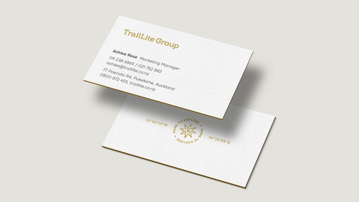 Traillite Group branded business card